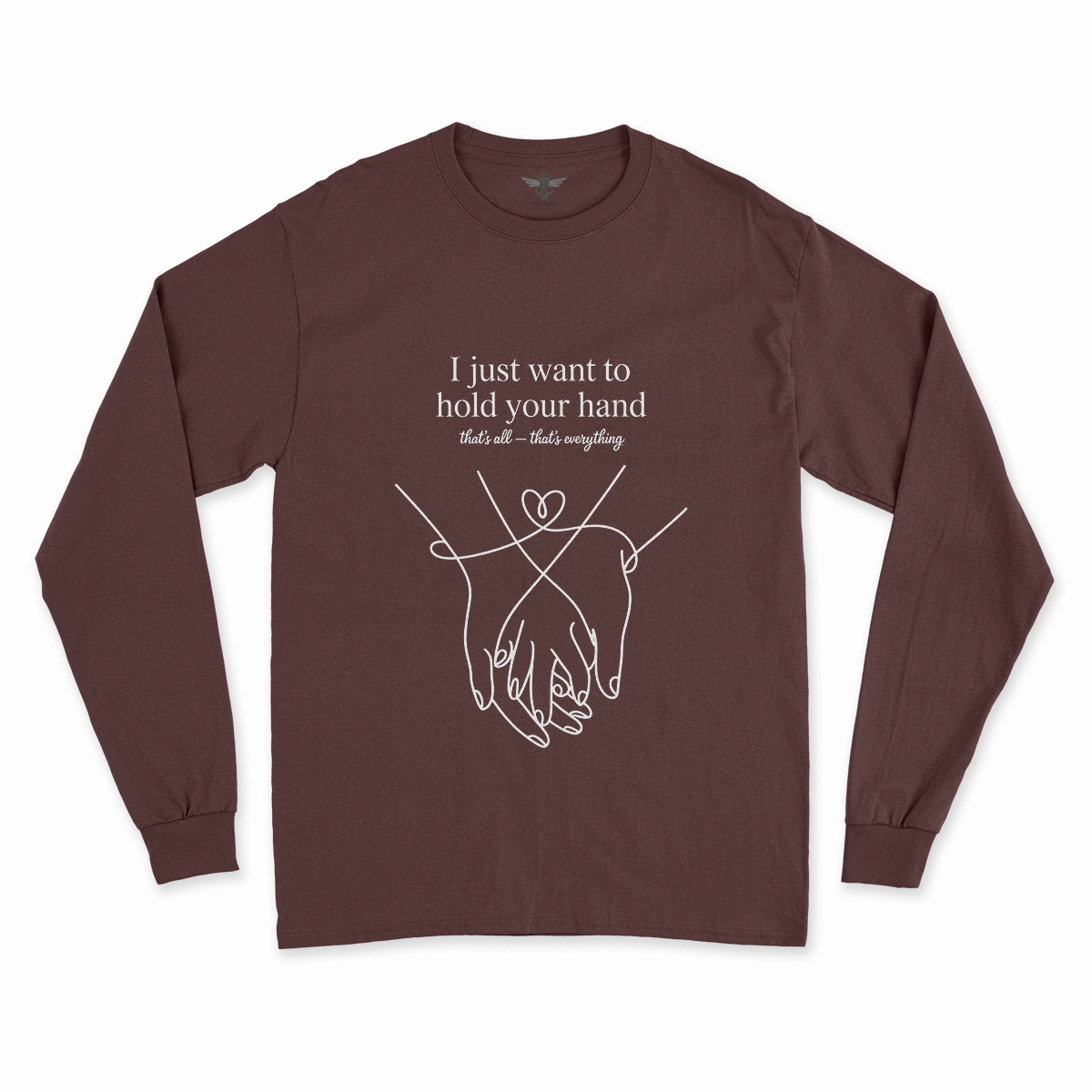 Hold Your Hand — December 1963 Minimalist Love Rock Tee — Design II