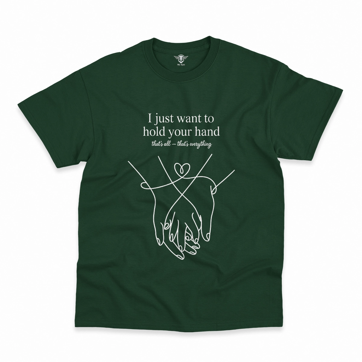 Hold Your Hand — December 1963 Minimalist Love Rock Tee — Design II