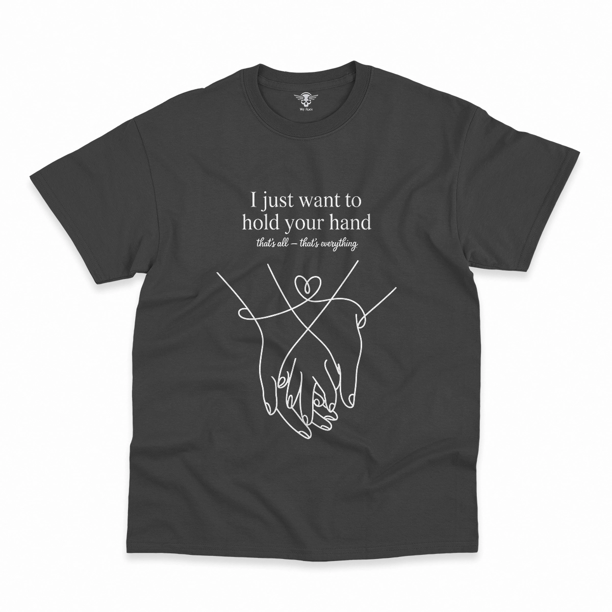 Hold Your Hand — December 1963 Minimalist Love Rock Tee — Design II