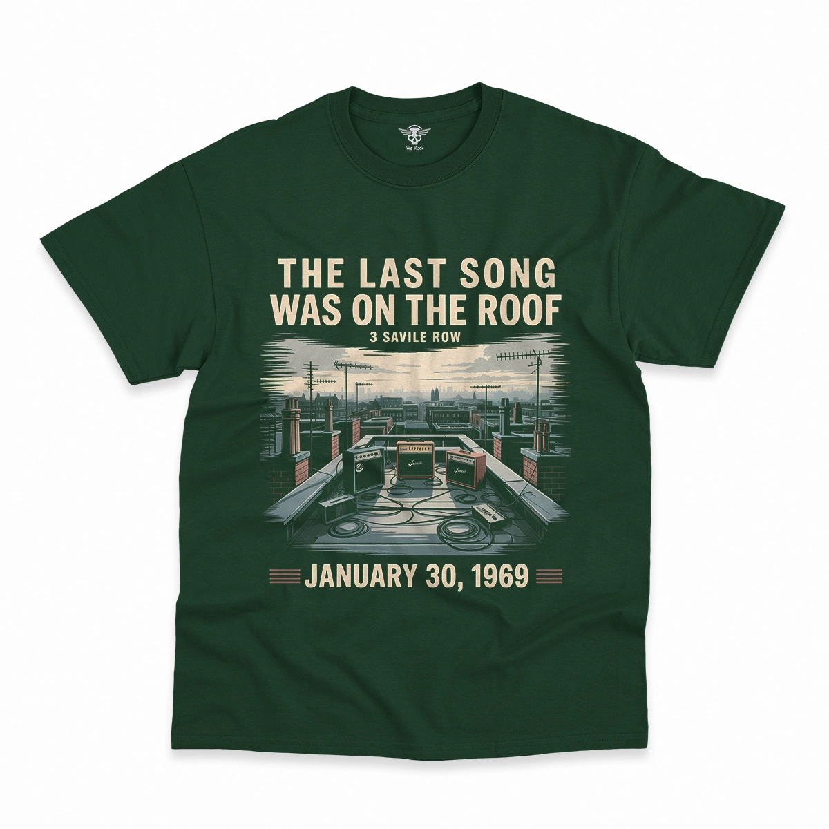 January 30, 1969 — The Sky Heard Everything — Rooftop Rock Tee — Design I