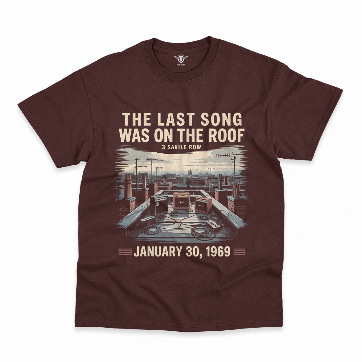 January 30, 1969 — The Sky Heard Everything — Rooftop Rock Tee — Design I