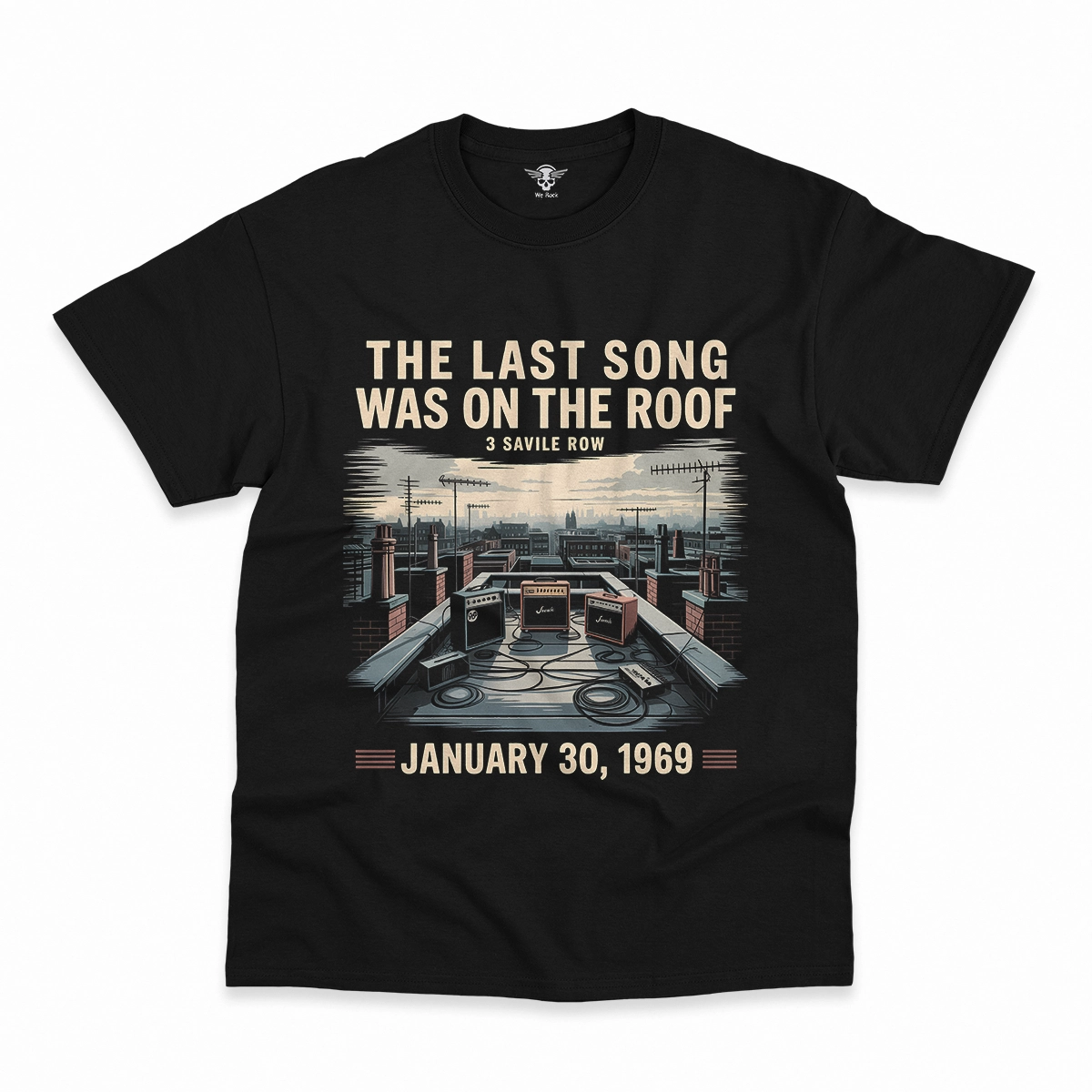 January 30, 1969 — The Sky Heard Everything — Rooftop Rock Tee — Design I