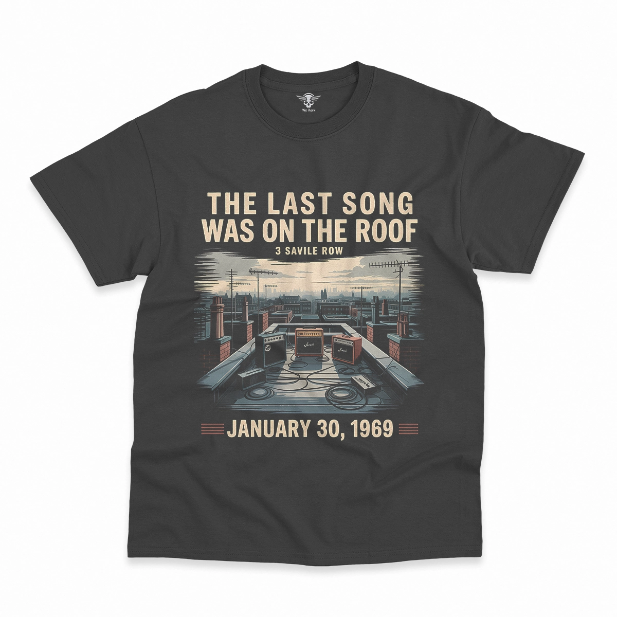 January 30, 1969 — The Sky Heard Everything — Rooftop Rock Tee — Design I