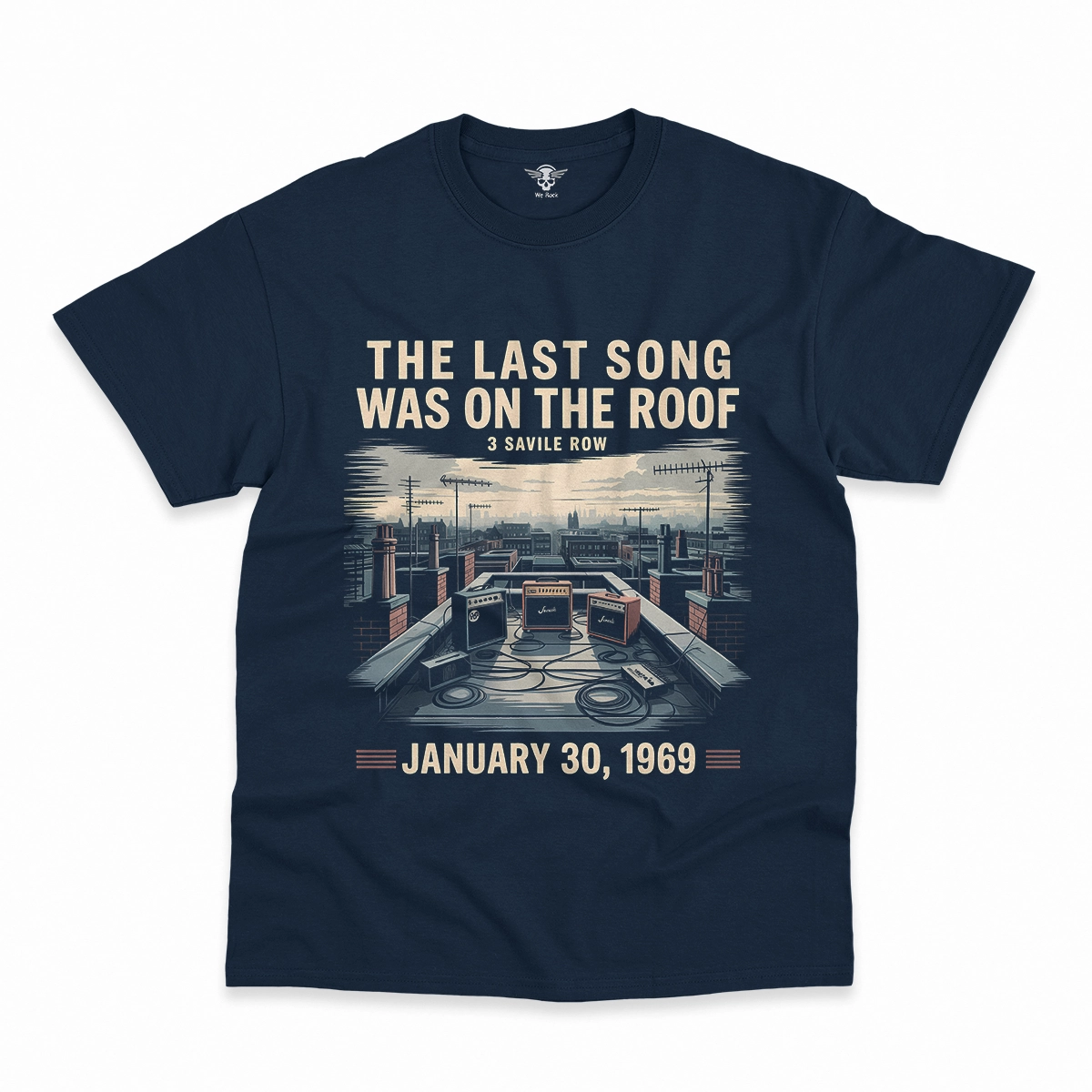 January 30, 1969 — The Sky Heard Everything — Rooftop Rock Tee — Design I
