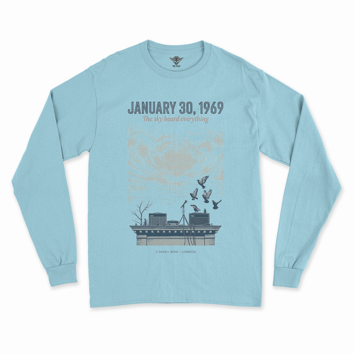 January 30, 1969 — The Sky Heard Everything — Rooftop Rock Tee — Design II