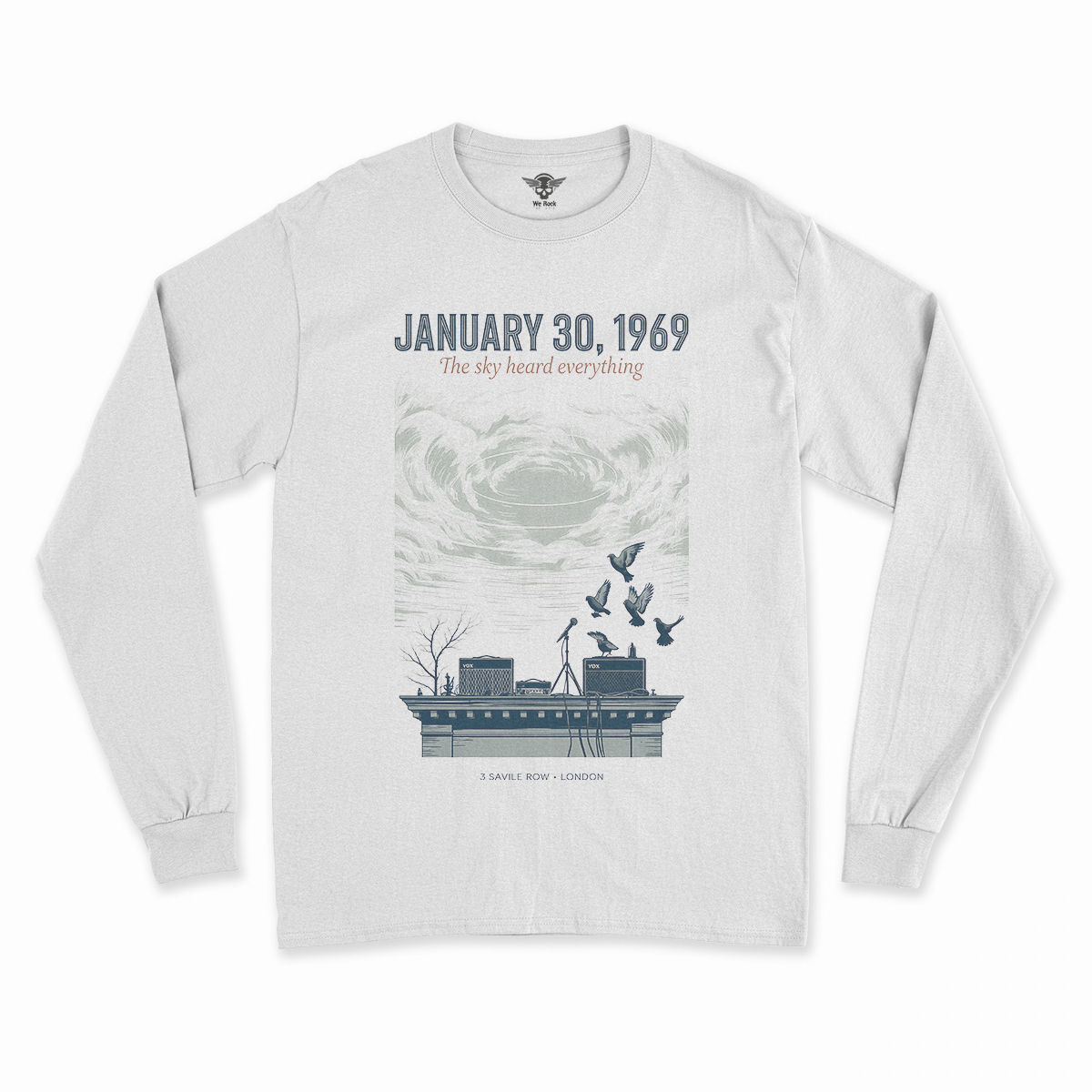 January 30, 1969 — The Sky Heard Everything — Rooftop Rock Tee — Design II