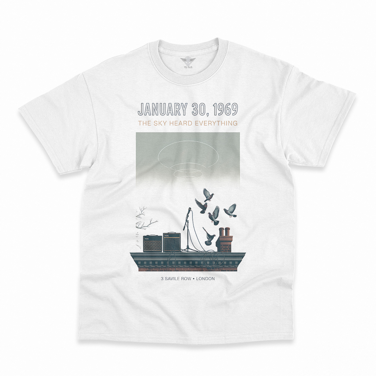 January 30, 1969 — The Sky Heard Everything — Rooftop Rock Tee — Design III