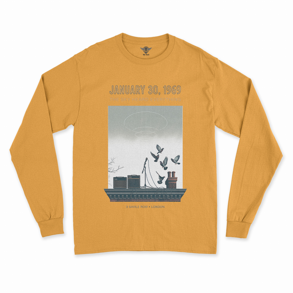 January 30, 1969 — The Sky Heard Everything — Rooftop Rock Tee — Design III