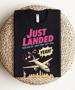 Just Landed — Pan Am 101 — New York February 1964 Rock Tee — Design I
