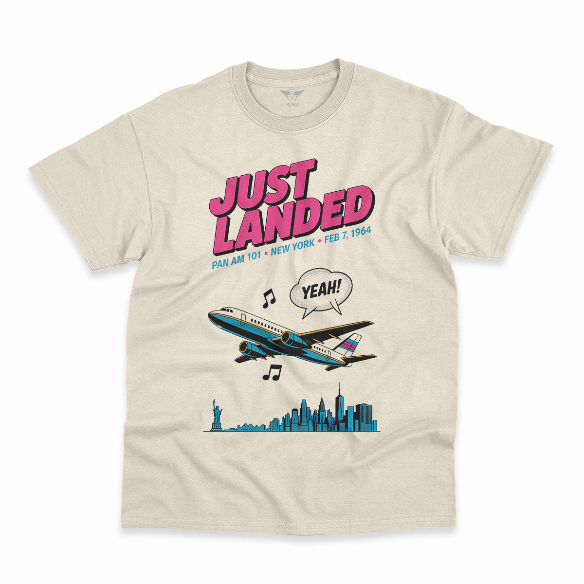 Just Landed — Pan Am 101 — New York February 1964 Rock Tee — Design II