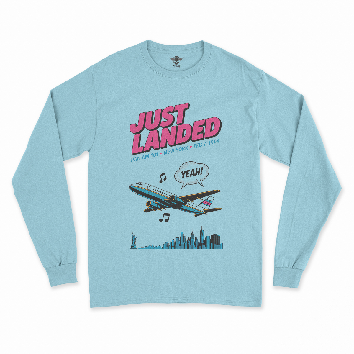 Just Landed — Pan Am 101 — New York February 1964 Rock Tee — Design II