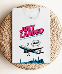 Just Landed — Pan Am 101 — New York February 1964 Rock Tee — Design II