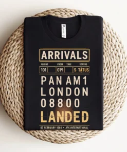 Just Landed — Pan Am 101 — New York February 1964 Rock Tee — Scholar Edition
