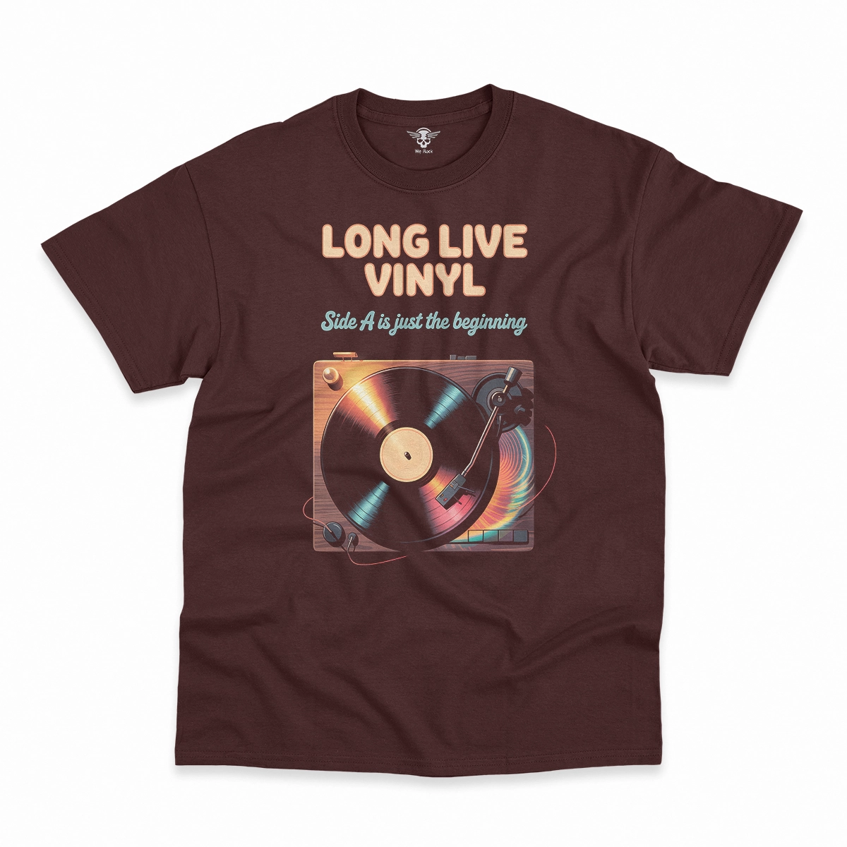 Long Live Vinyl — Side A Is Just the Beginning Rock Tee — Design I