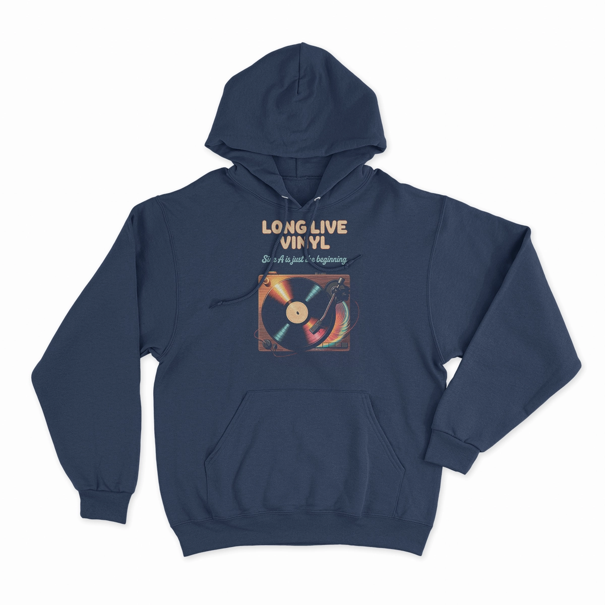 Long Live Vinyl — Side A Is Just the Beginning Rock Tee — Design I
