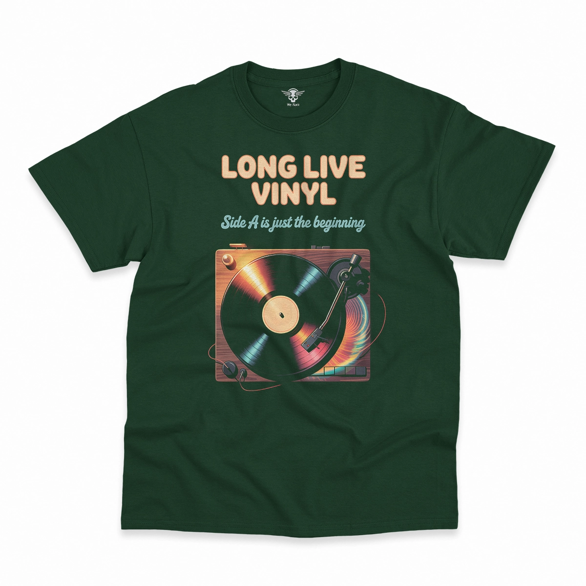 Long Live Vinyl — Side A Is Just the Beginning Rock Tee — Design I