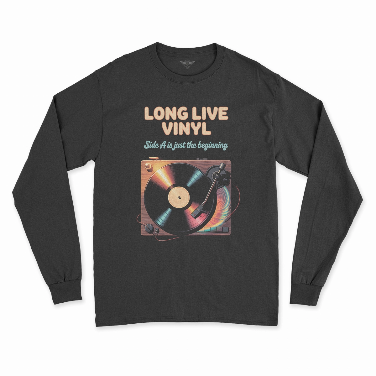 Long Live Vinyl — Side A Is Just the Beginning Rock Tee — Design I