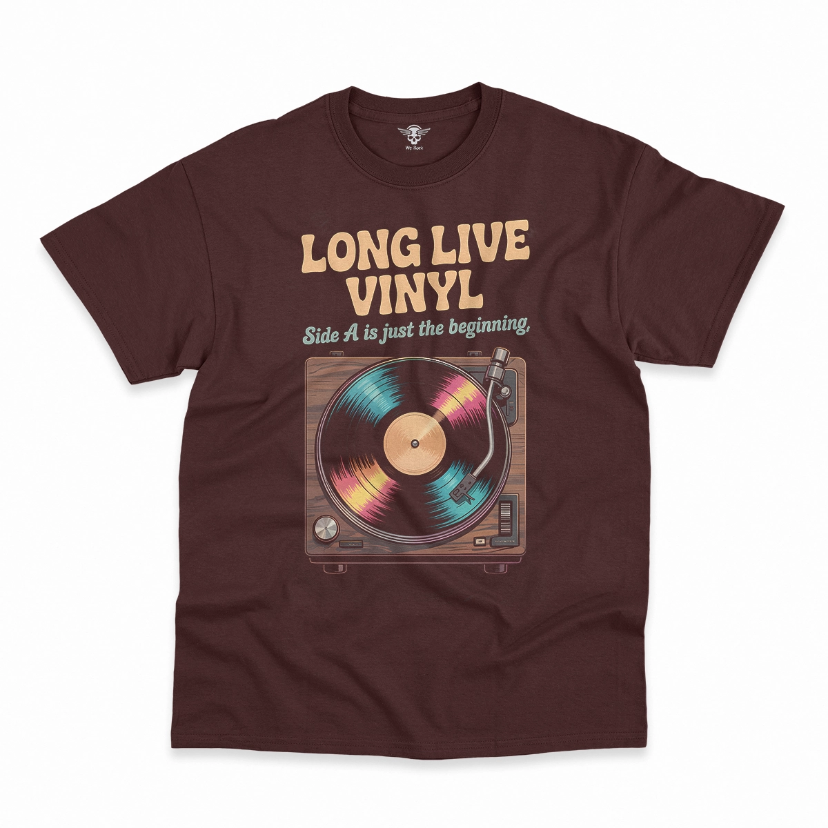 Long Live Vinyl — Side A Is Just the Beginning Rock Tee — Design II