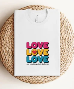 Love Love Love — 1960s Pop Art Rock Heritage Tee — Design I