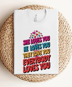 Love Love Love — 1960s Pop Art Rock Heritage Tee — Design III