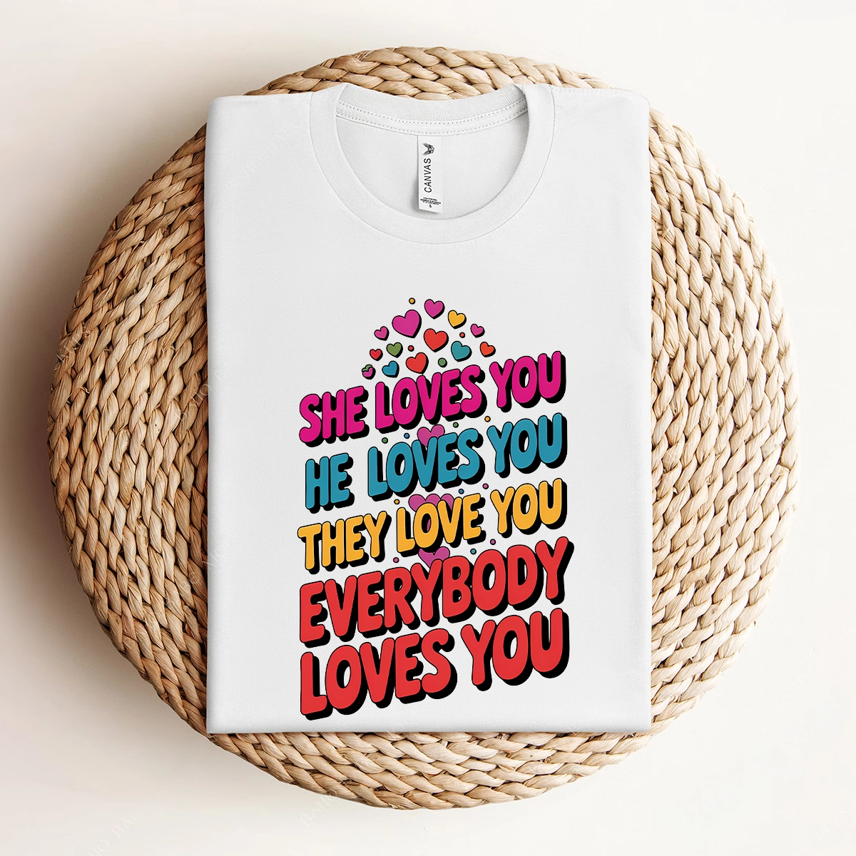 Love Love Love — 1960s Pop Art Rock Heritage Tee — Design III