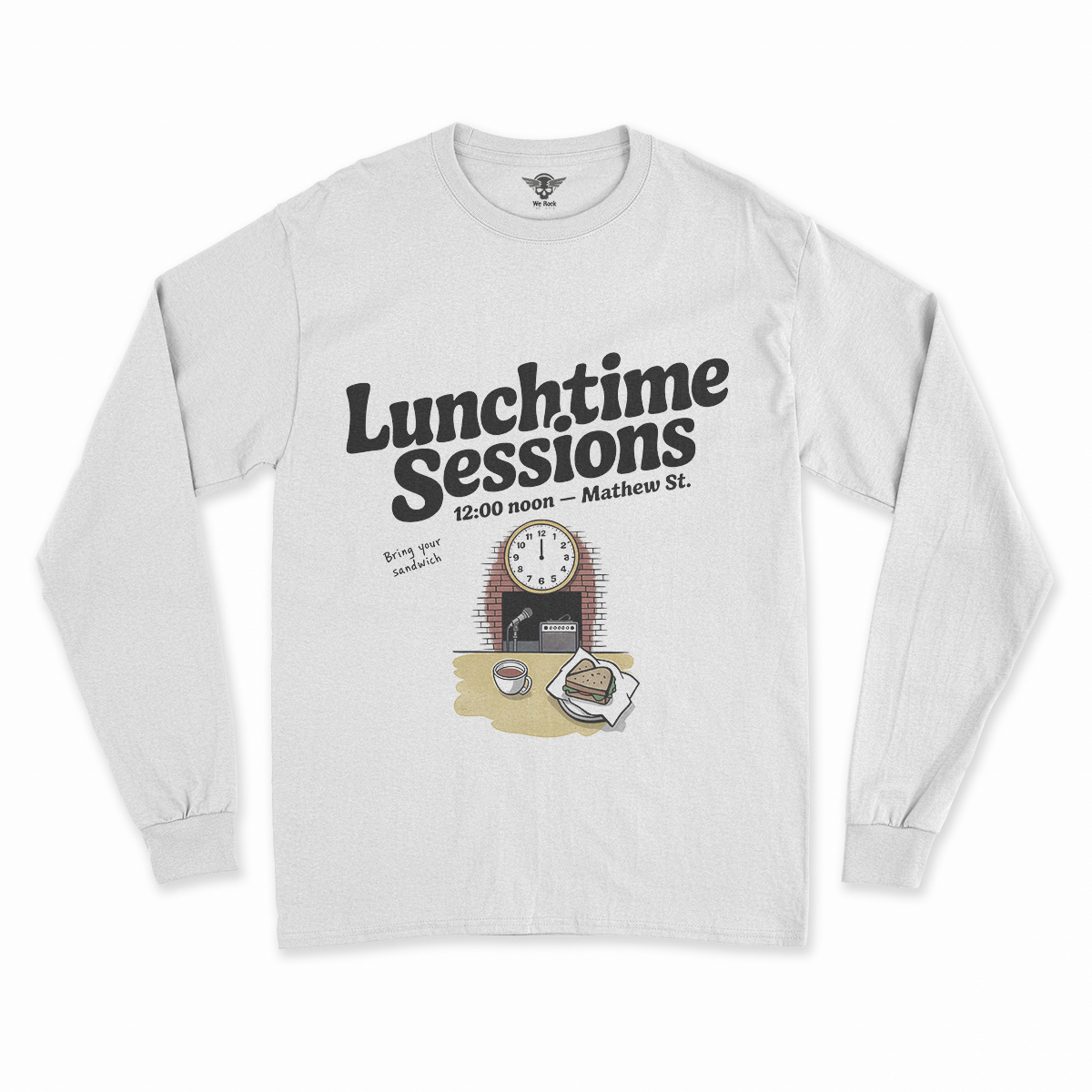 Lunchtime Sessions — 12:00 Noon Mathew Street Liverpool Tee — Design I