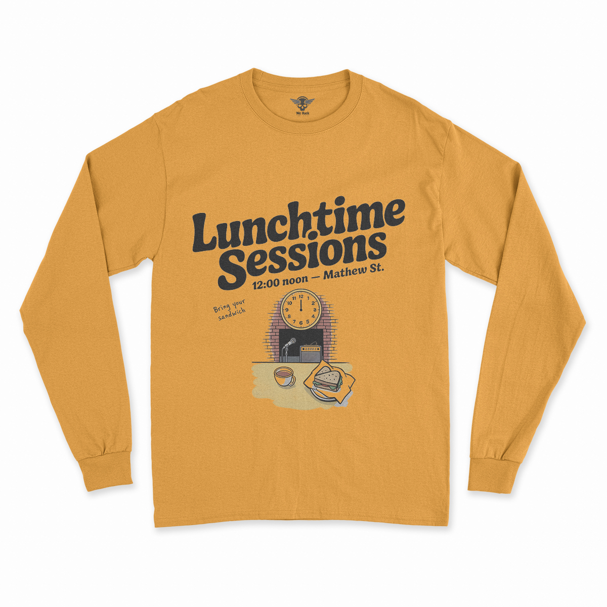 Lunchtime Sessions — 12:00 Noon Mathew Street Liverpool Tee — Design I