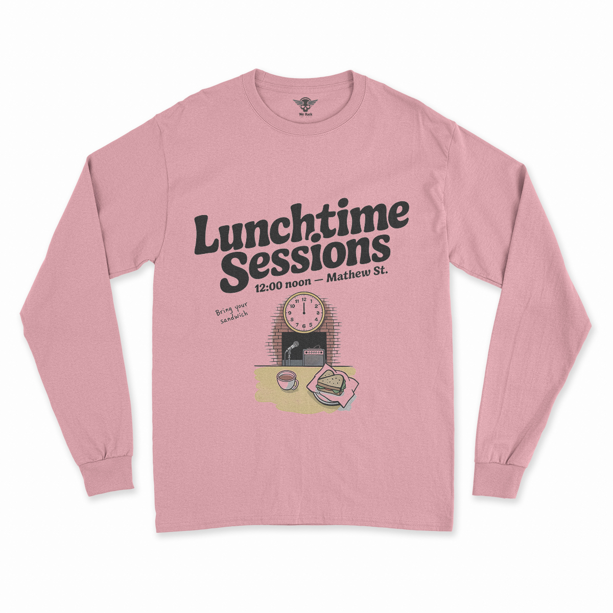 Lunchtime Sessions — 12:00 Noon Mathew Street Liverpool Tee — Design I