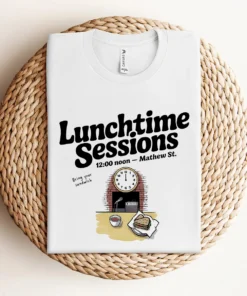 Lunchtime Sessions — 12:00 Noon Mathew Street Liverpool Tee — Design I