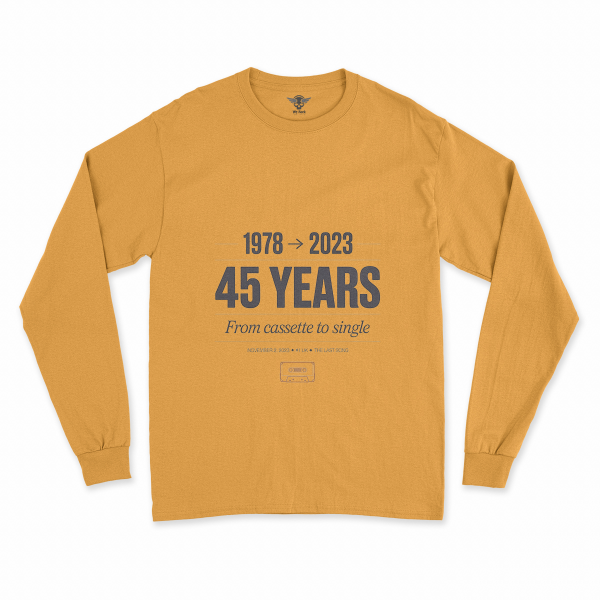 Now and Then — The Last Song 1978 to 2023 Rock Heritage Tee — Scholar Edition
