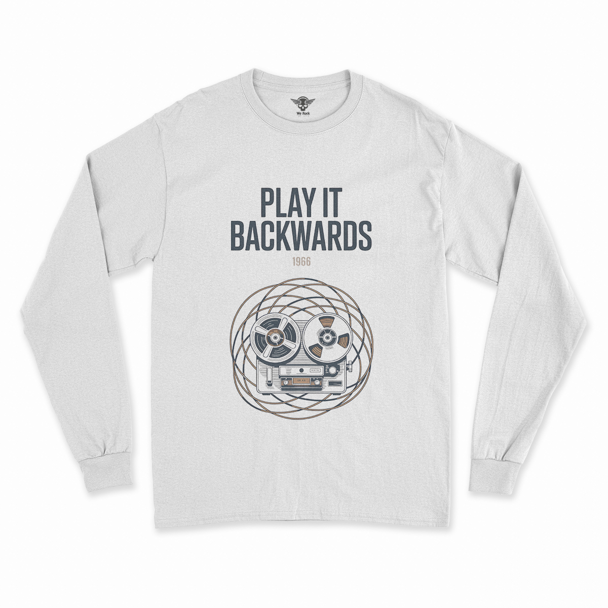 Play It Backwards — 1966 Tape Experiment Rock Tee — Design II