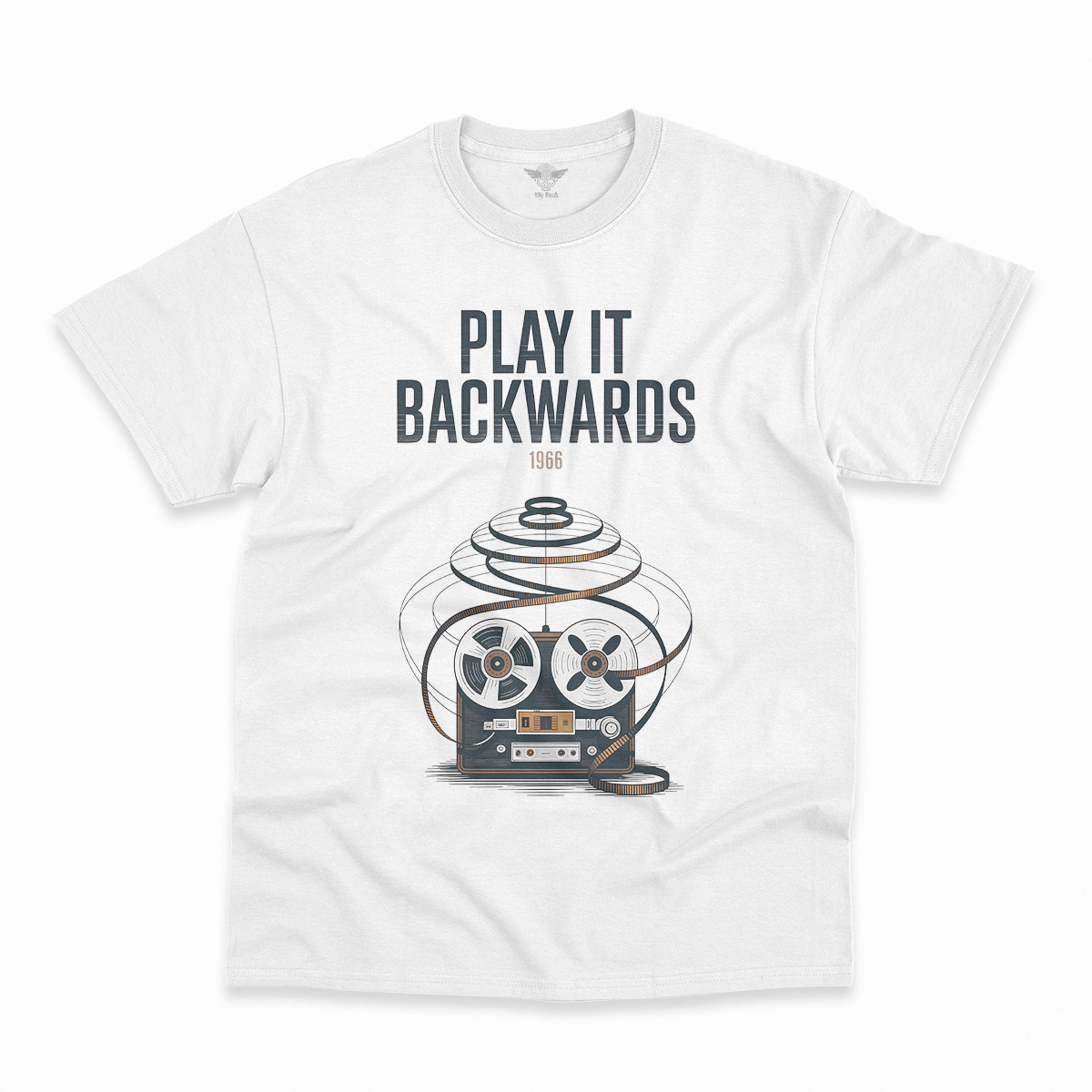 Play It Backwards — 1966 Tape Experiment Rock Tee — Design III