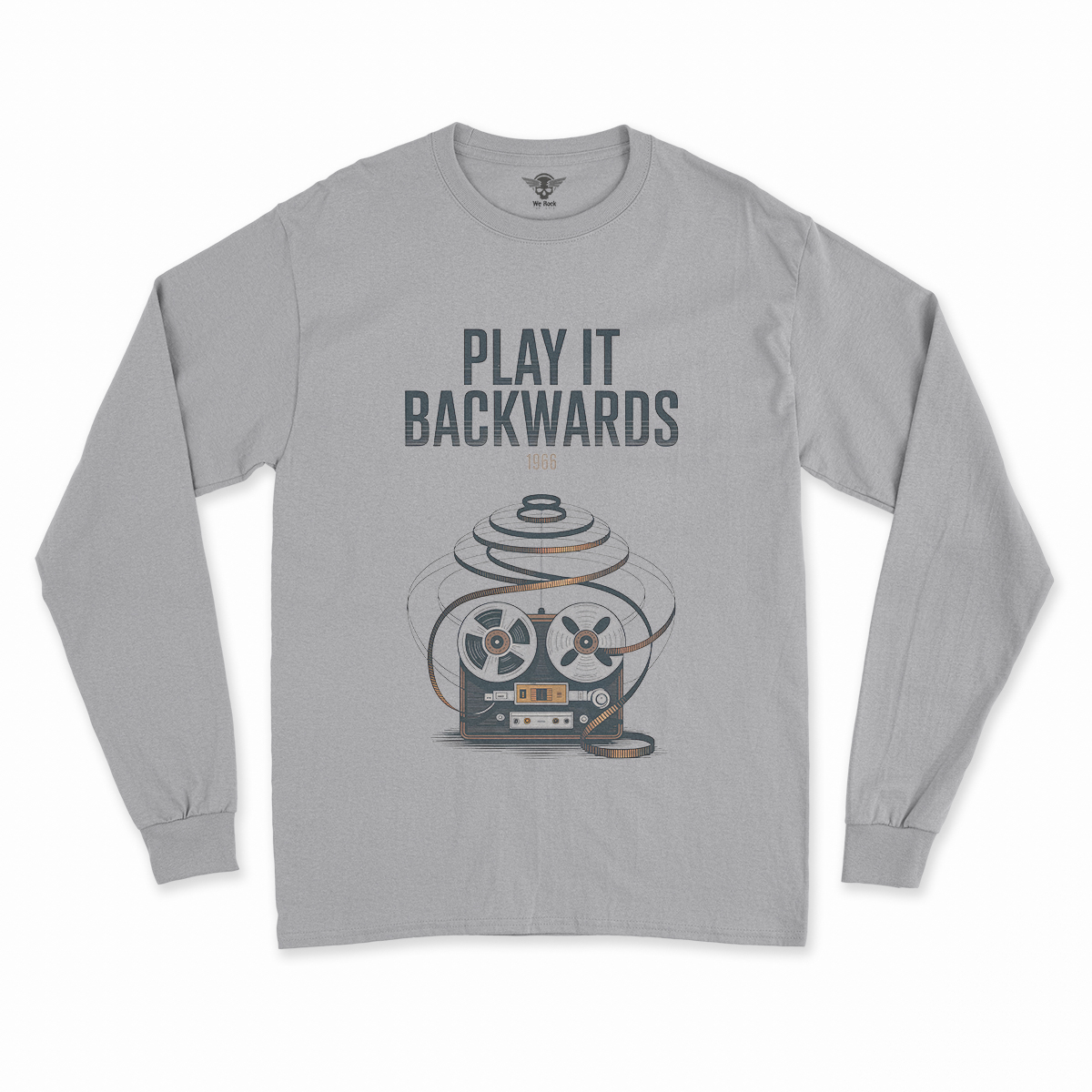 Play It Backwards — 1966 Tape Experiment Rock Tee — Design III