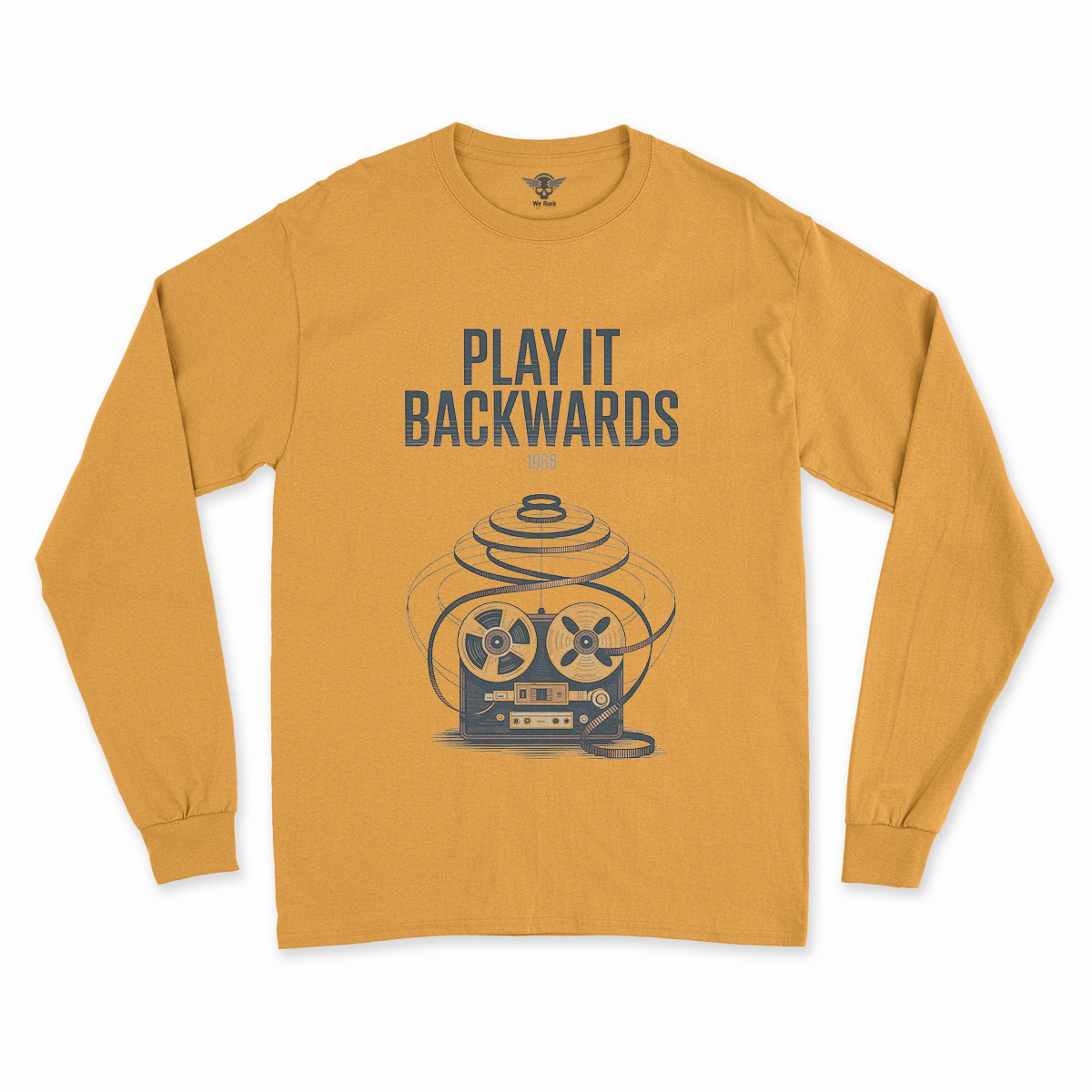 Play It Backwards — 1966 Tape Experiment Rock Tee — Design III