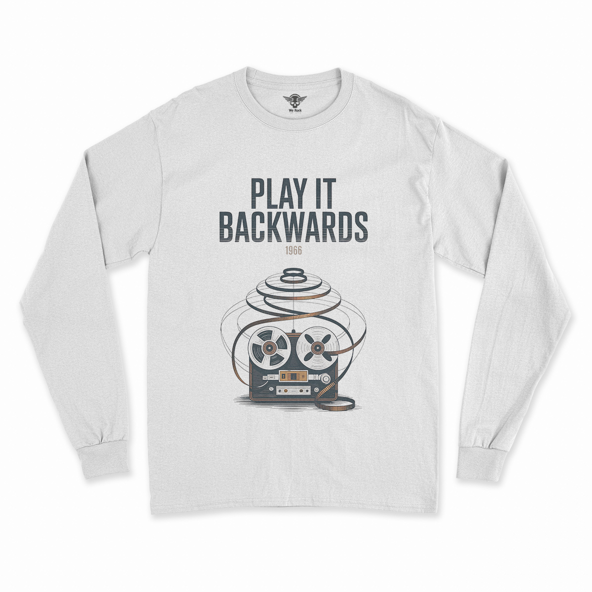 Play It Backwards — 1966 Tape Experiment Rock Tee — Design III