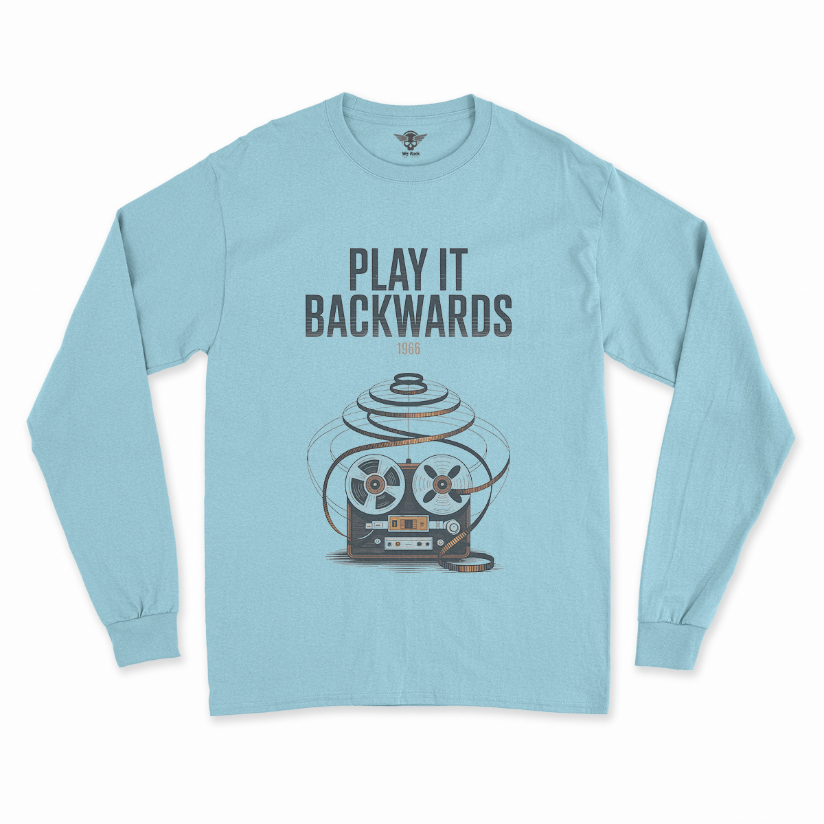 Play It Backwards — 1966 Tape Experiment Rock Tee — Design III