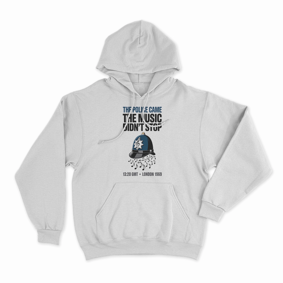 The Police Came — The Music Didn't Stop 1969 Rock Tee — Design I