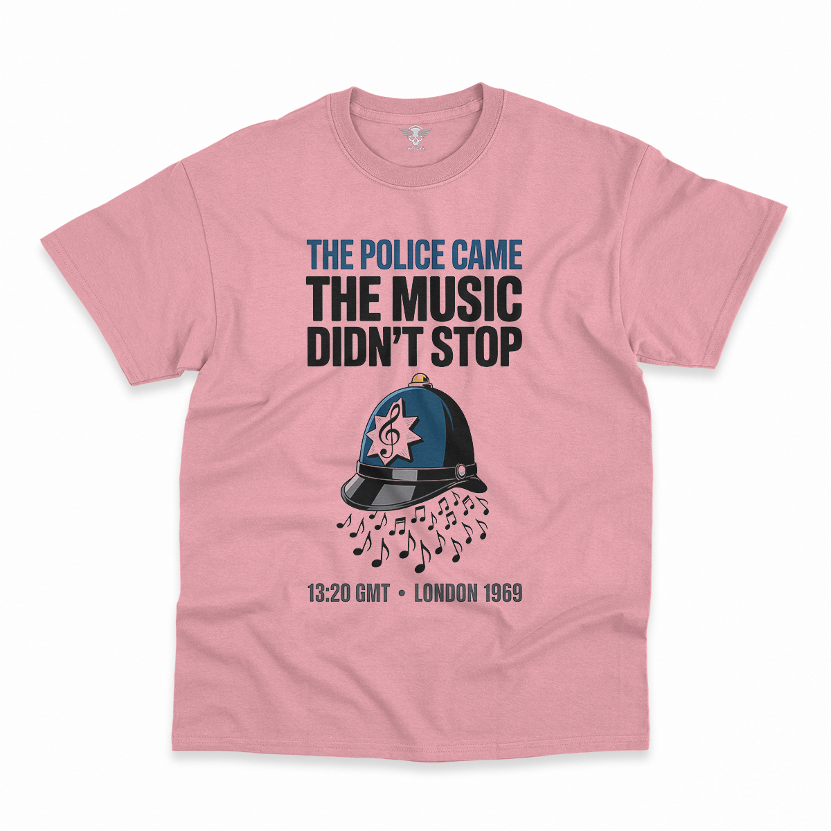 The Police Came — The Music Didn't Stop 1969 Rock Tee — Design I