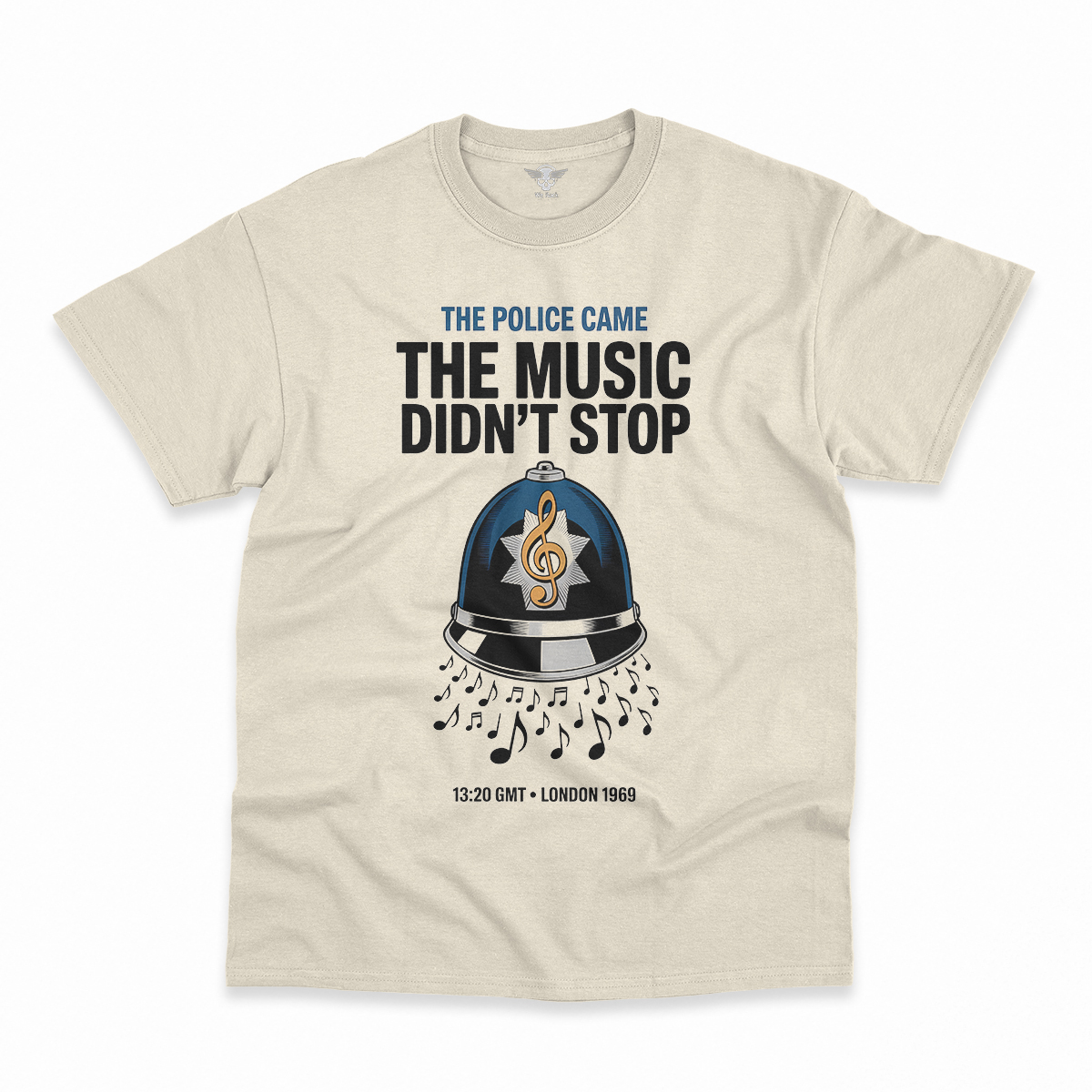 The Police Came — The Music Didn't Stop 1969 Rock Tee — Design II
