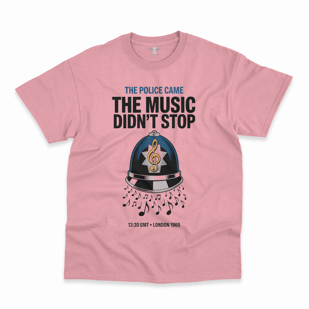 The Police Came — The Music Didn't Stop 1969 Rock Tee — Design II