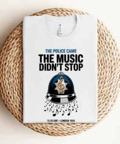 The Police Came — The Music Didn't Stop 1969 Rock Tee — Design II