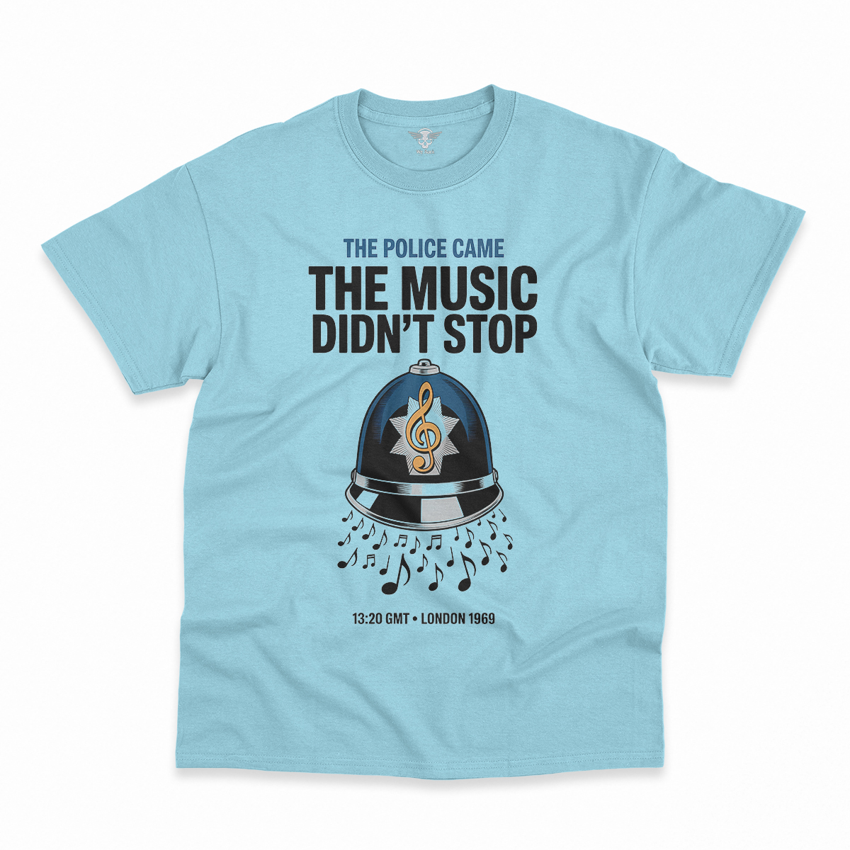 The Police Came — The Music Didn't Stop 1969 Rock Tee — Design II
