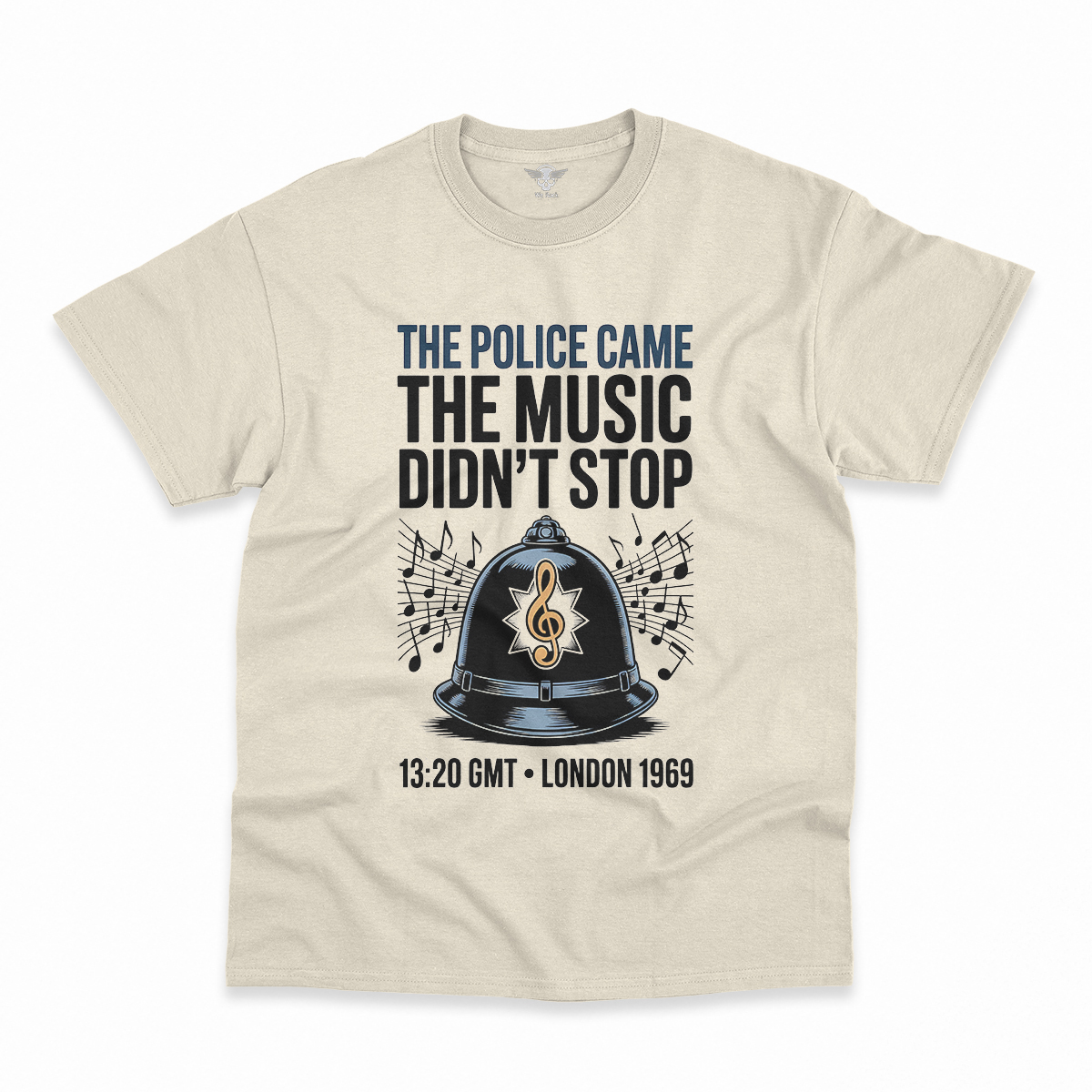 The Police Came — The Music Didn't Stop 1969 Rock Tee — Design III