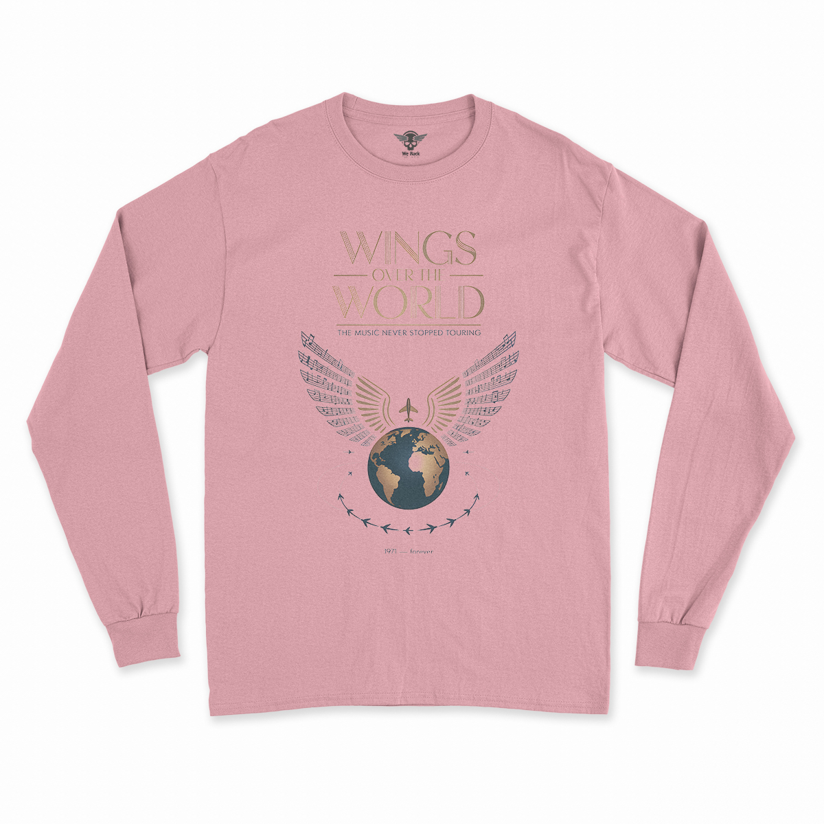 Wings Over the World — The Music Never Stopped Touring Rock Tee