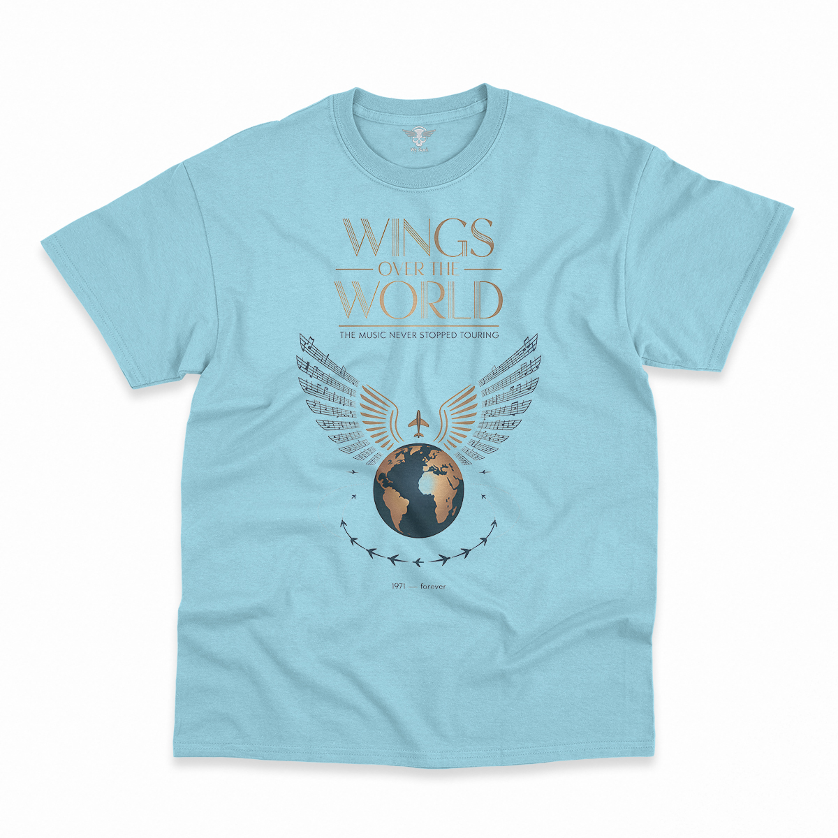 Wings Over the World — The Music Never Stopped Touring Rock Tee