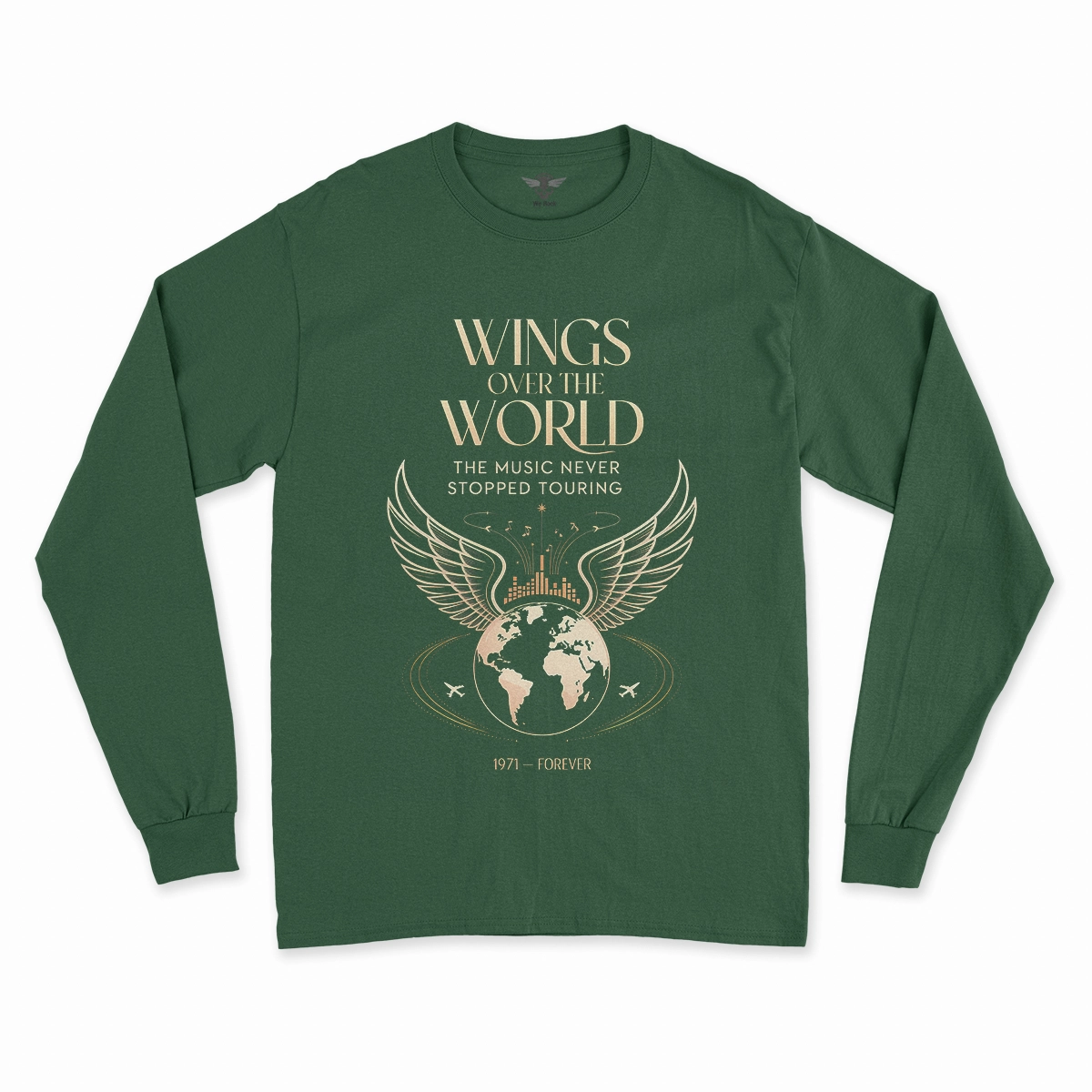 Wings Over the World — The Music Never Stopped Touring Rock Tee