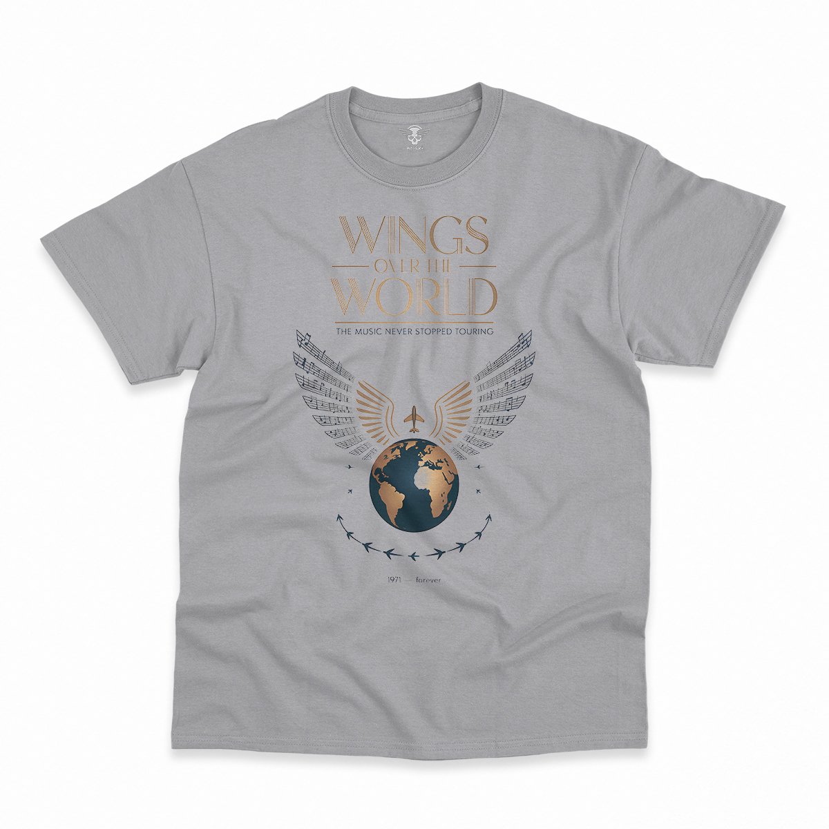 Wings Over the World — The Music Never Stopped Touring Rock Tee