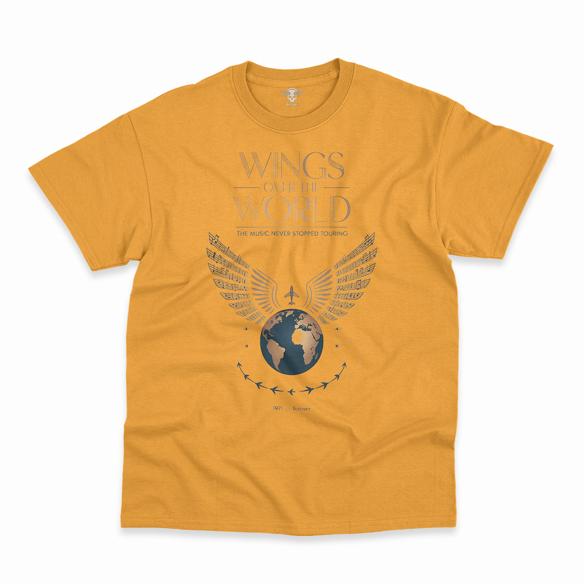 Wings Over the World — The Music Never Stopped Touring Rock Tee