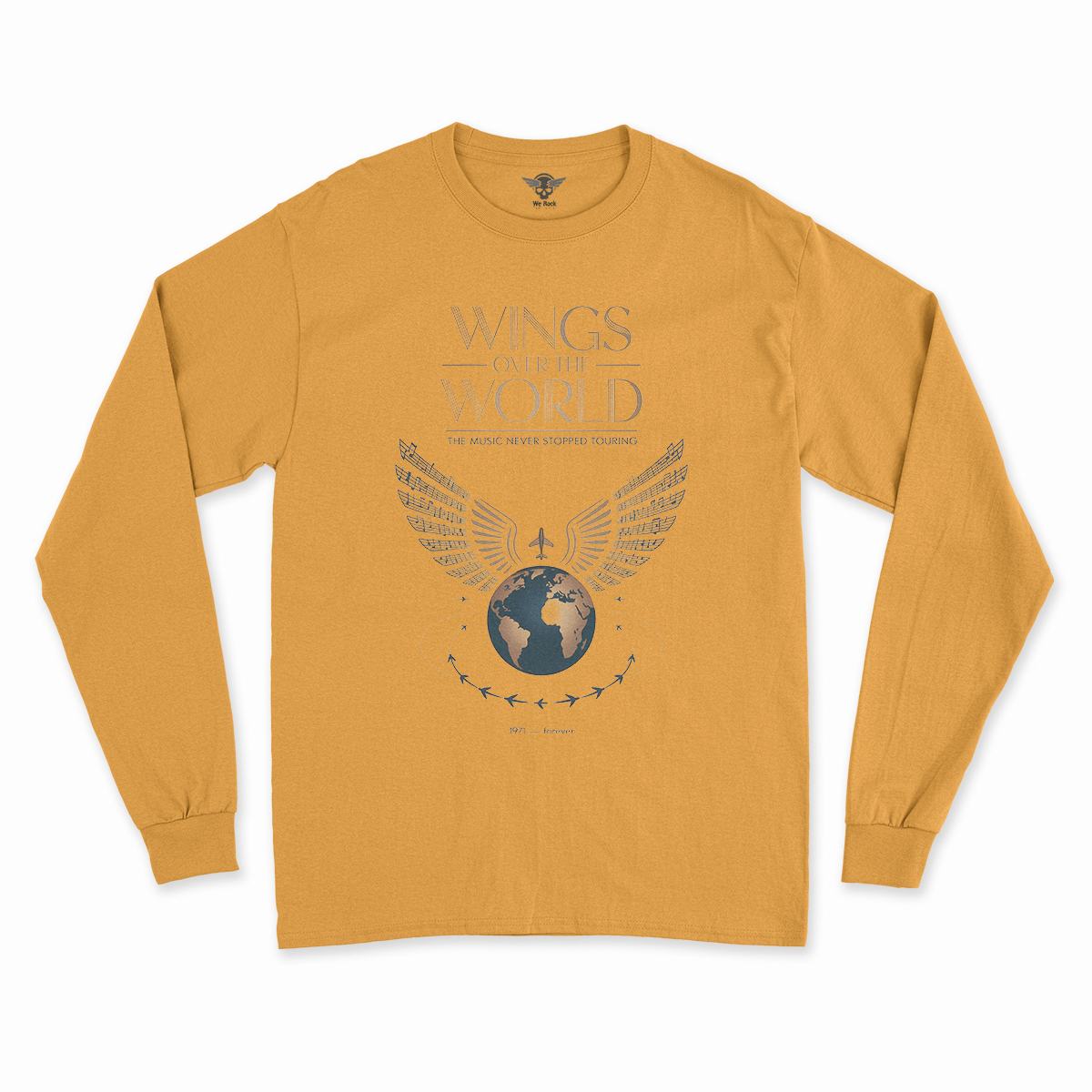 Wings Over the World — The Music Never Stopped Touring Rock Tee