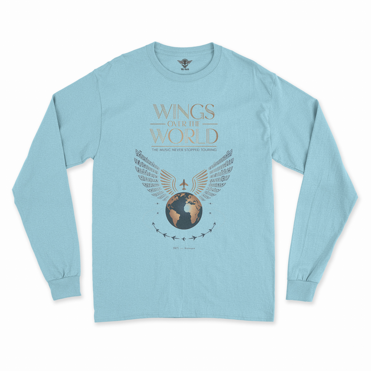 Wings Over the World — The Music Never Stopped Touring Rock Tee